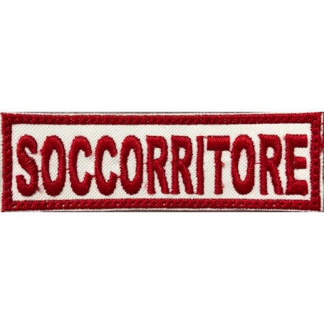 QUALIFICA "SOCCORRITORE" 10X3,2 RICAMATA CON VELCRO