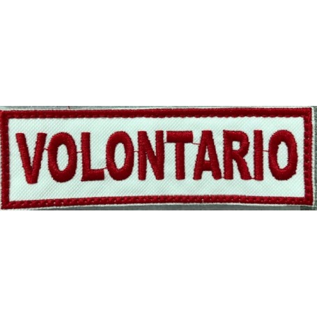 QUALIFICA "VOLONTARIO" 10X3,2 RICAMATA CON VELCRO